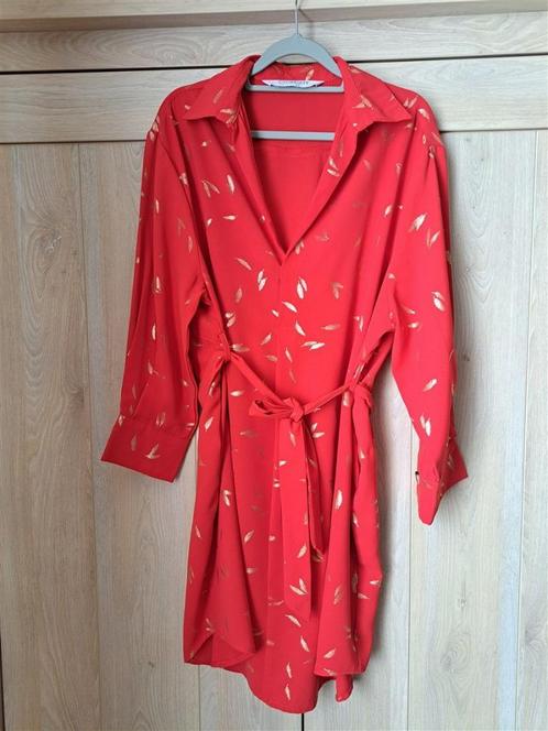 Jurk rood maat 44/46, Kleding | Dames, Jurken, Zo goed als nieuw, Maat 46/48 (XL) of groter, Rood, Knielengte, Ophalen of Verzenden