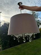 Hanglamp in taupe kleur met binnenwerk in glas, Ophalen, Zo goed als nieuw, Glas