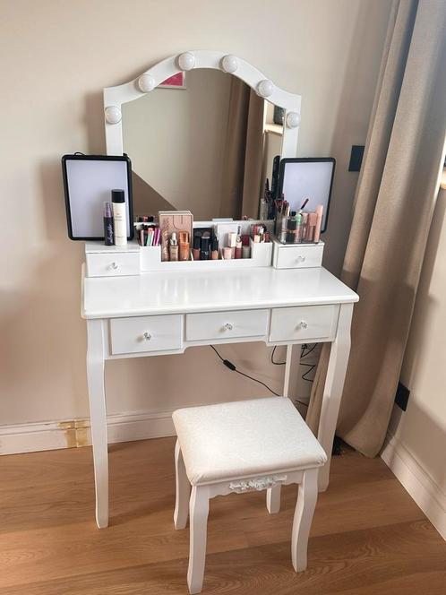 VASAGLE Makeup Hairdresser (Amazon) - Uitstekende conditie!, Huis en Inrichting, Tafels | Kaptafels, Zo goed als nieuw, 100 tot 150 cm