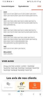 Disque de frein arriere, Ophalen, Nieuw, Audi