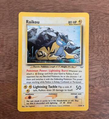 Pokémon Raikou 13/64 holo – Neo Revelation 2001 – Rare – NM beschikbaar voor biedingen