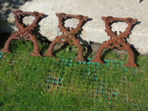 3 gietijzeren bankpoten voor een bank zonder rugleuning!, Tuin en Terras, Tuinmeubel-accessoires, Zo goed als nieuw, Ophalen