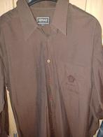 hemd VERSACE __size XL__bruin als nieuw, Bruin, Ophalen of Verzenden, Zo goed als nieuw, Halswijdte 43/44 (XL)