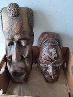 2afrikaanse maskers in hout !!!, Antiek en Kunst, Kunst | Beelden en Houtsnijwerken, Ophalen