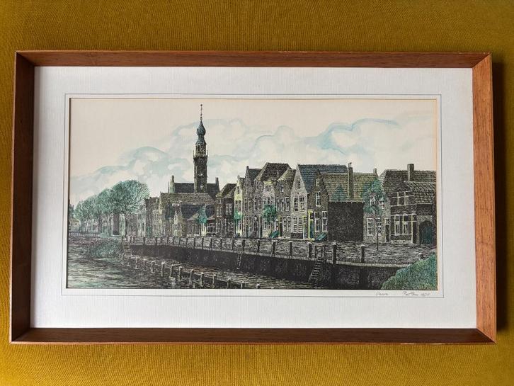 Veere Zeeland - Stadsgezicht, Antiek en Kunst, Kunst | Schilderijen | Klassiek, Ophalen