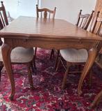 Massieve eettafel met 6 stoelen, Antiek en Kunst, Ophalen