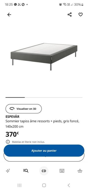 Bedframe Espevar 140x200  beschikbaar voor biedingen