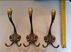 3 Patères 3 crochets laiton antique, Enlèvement