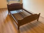 Bed in eik, Huis en Inrichting, Slaapkamer | Bedden, Ophalen, Gebruikt, Bruin, 140 cm