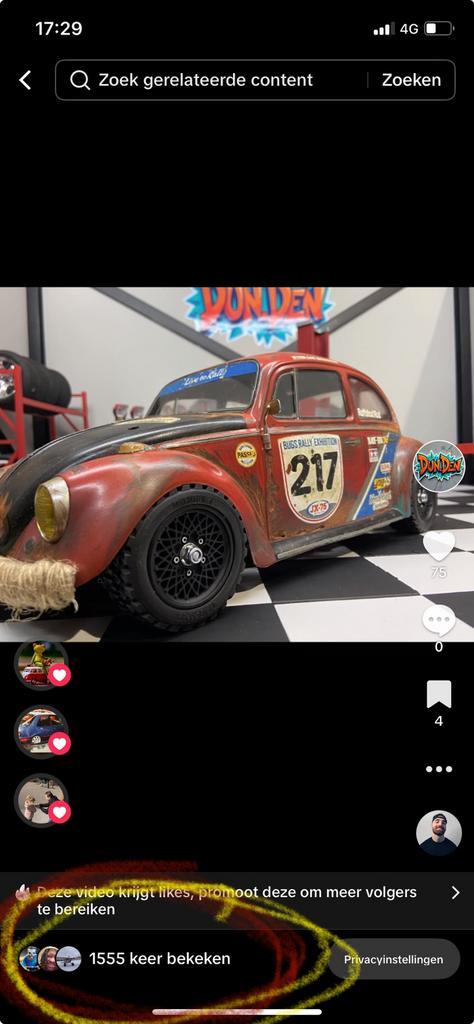Tamiya VW Beetle Rally rat/rustlook brushless set, Hobby en Vrije tijd, Modelbouw | Radiografisch | Auto's, Nieuw, Elektro, Ophalen of Verzenden