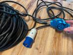 Caravan - camping: verlengkabel 20m en verloopsnoer, Caravans en Kamperen, Ophalen, Zo goed als nieuw