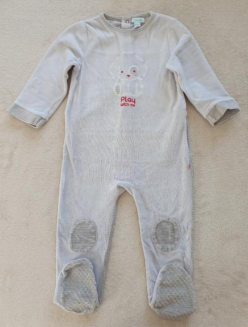 Pyjama grenouillère en velours gris - T86 (2ans) - Obaïbi, Enfants & Bébés, Vêtements de bébé | Taille 86, Comme neuf, Garçon ou Fille