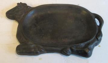 vintage gietijzeren koe ramasse schotel vlees slagerij beschikbaar voor biedingen