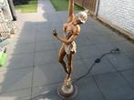 Grote unieke bronzen lamp 'dame', Huis en Inrichting, Lampen | Vloerlampen, Ophalen of Verzenden, Zo goed als nieuw