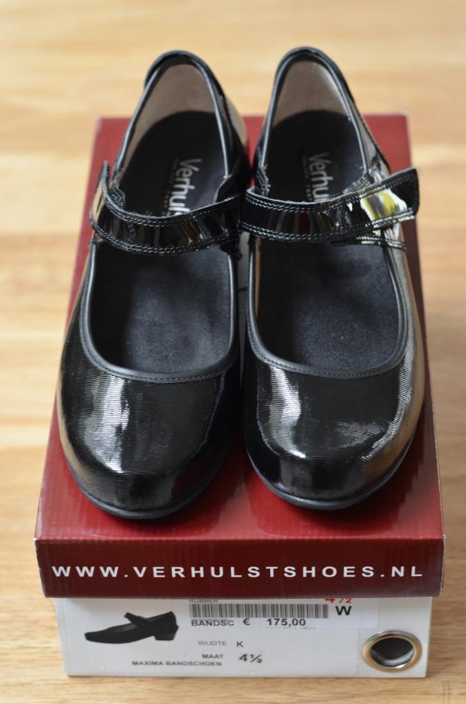 VERHULST ZWART LAK BANDSCHOENTJE/M 37,5/K, Kleding | Dames, Schoenen, Schoenen met lage hakken, Zwart, Ophalen of Verzenden