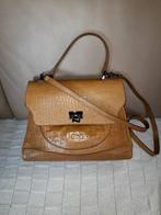Handtas met schouderriem van Nathan., Ophalen of Verzenden, Zo goed als nieuw, Beige, Leer