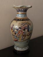 Japanse Satsuma vaas - handgemaakt - 40 cm, Antiek en Kunst, Antiek | Vazen, Ophalen of Verzenden