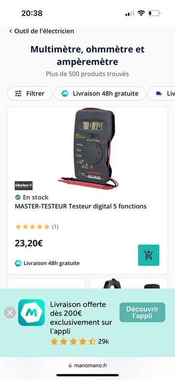 Lot de 50 testeurs digital 5 fonctions  beschikbaar voor biedingen
