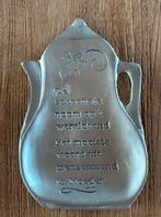 Tinnen spreukbordje, Ophalen of Verzenden