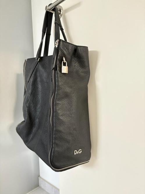 zwarte lederen handtas D&G, Handtassen en Accessoires, Tassen | Damestassen, Handtas, Zwart, Ophalen