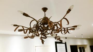 Unieke handgemaakte metalen hanglamp - Industrieel design beschikbaar voor biedingen