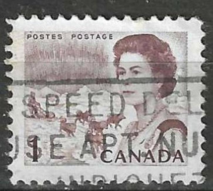 Canada 1967/1972 - Yvert 378 - Koningin Elisabeth II (ST), Postzegels en Munten, Postzegels | Amerika, Gestempeld, Verzenden