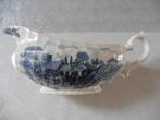 Prachtige Engelse juskom in wit aardewerk met blauwe decorat, Ophalen