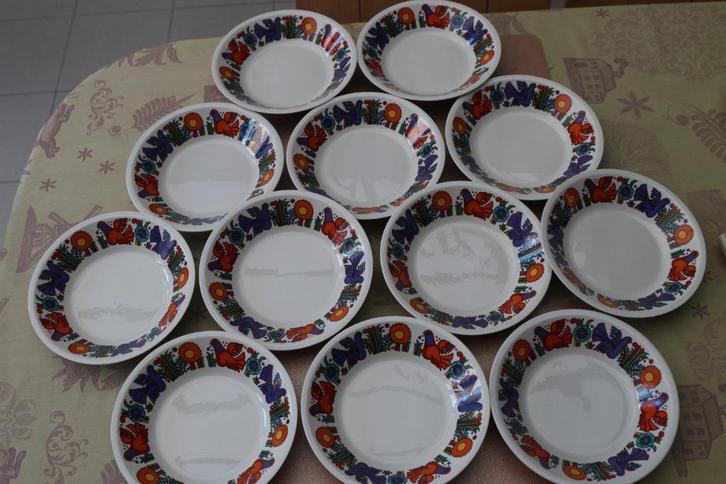 Boch Villeroy Acapulco vintage soepbord (x12), Antiek en Kunst, Antiek | Keramiek en Aardewerk, Ophalen of Verzenden