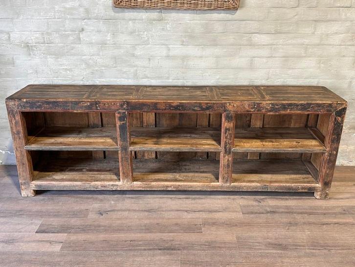 Dressoir - 260 x 48 cm + 85 cm hoog, Huis en Inrichting, Kasten | Dressoirs, Zo goed als nieuw, 200 cm of meer, 25 tot 50 cm, Met plank(en)