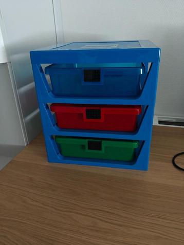 Lego opbergbox lades blauw beschikbaar voor biedingen