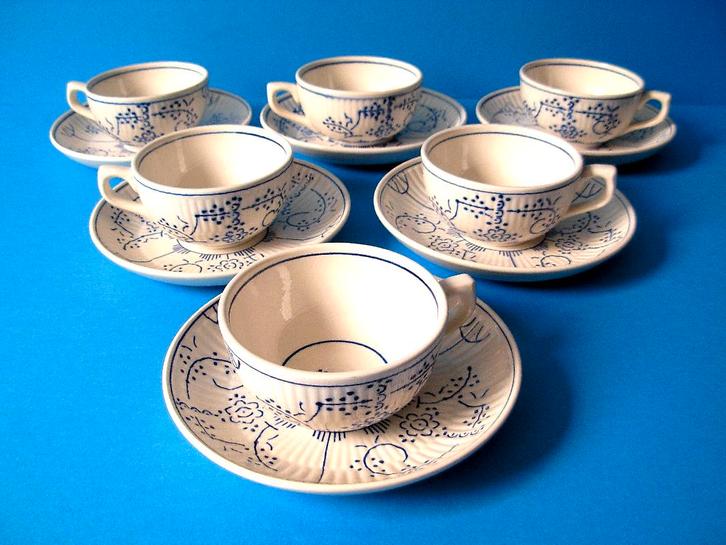 6 sets de sacs Copenhagen de Boch, Antiquités & Art, Antiquités | Services (vaisselle) pièces, Enlèvement ou Envoi