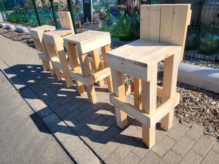 Robuuste tuinstoelen met rugleuning! 3 cm dikte vh hout!, Tuin en Terras, Tuinmeubel-accessoires, Ophalen