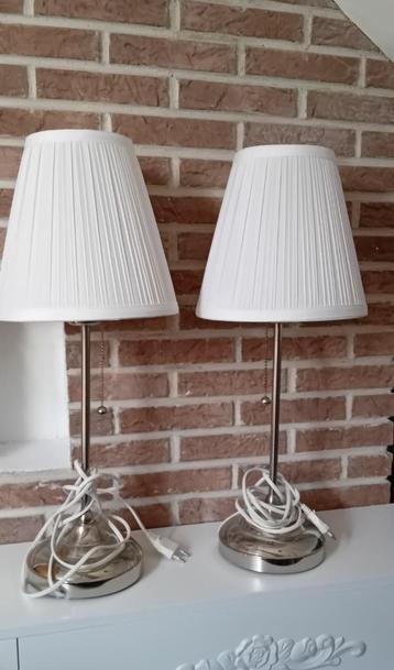 2 lampes de table IKEA Astrid, Enlèvement, Utilisé, Métal, Moins de 50 cm