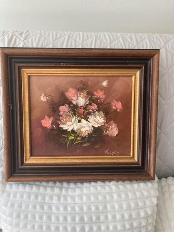 Zeer mooi schilderij met prachtige bloemen, Antiek en Kunst, Kunst | Schilderijen | Klassiek, Ophalen of Verzenden