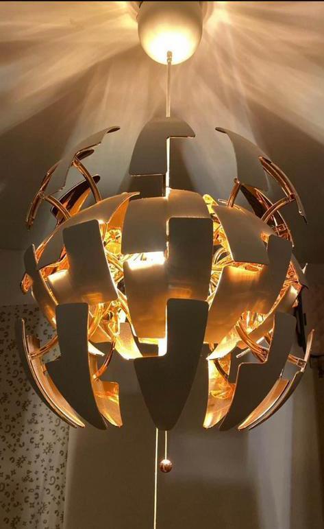 Grote design Hanglamp PS 2014 (David Wahl)  wit/koperkleur, Huis en Inrichting, Lampen | Hanglampen, Zo goed als nieuw, Ophalen