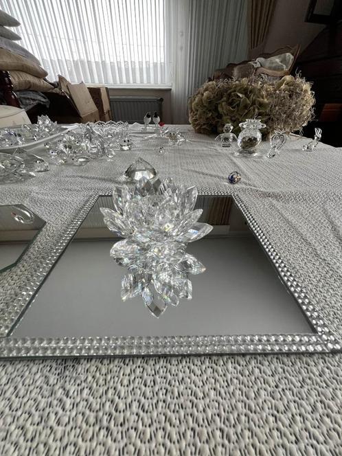 Swarovski Lotus Flower (2x) CandleHolders, Verzamelen, Swarovski, Zo goed als nieuw, Huisaccessoire, Ophalen of Verzenden