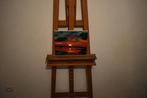Peinture coucher de soleil on rouge, signé joky Kamo, Antiquités & Art, Art | Peinture | Moderne, Enlèvement