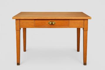 Massief eiken vintage tafel / schrijftafel beschikbaar voor biedingen