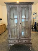 Landelijke vitrine kast, Huis en Inrichting, Ophalen, Overige materialen, Gebruikt, 100 tot 150 cm