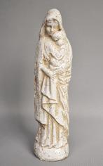 Maria beeld, faience, glazuur over terra cotta, Antiek en Kunst, Antiek | Religieuze voorwerpen, Ophalen of Verzenden