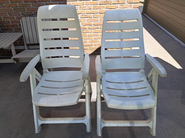 Tuinzetels, Tuin en Terras, Tuinstoelen, Gebruikt, Kunststof, Ophalen