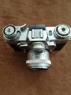 Zeiss Ikon Contarex Bullseye Camera + Zeiss Tessar 50mm 2.8, Comme neuf, Reflex miroir, Enlèvement ou Envoi