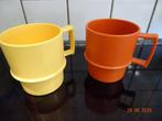 tupperware, 2 grote, stapelbare retro bekers *VINTAGE*, Ophalen of Verzenden