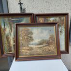 LOT TABLEAU PEINTURE HUILE J DE KONING HOLLANDE +/- 1960, Antiquités & Art, Enlèvement