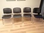 zwarte wachtkamer of conferentiestoelen, Ophalen, Zwart, Zo goed als nieuw, Vier
