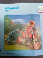 Motorijder met dino Playmobil 9431, Kinderen en Baby's, Speelgoed | Playmobil, Ophalen, Zo goed als nieuw, Complete set