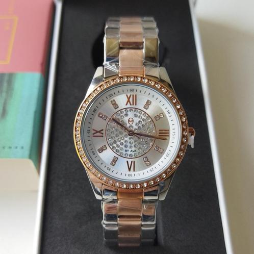 Horloge AVA, Handtassen en Accessoires, Horloges | Dames, Nieuw, Polshorloge, Overige merken, Staal, Staal, Ophalen of Verzenden