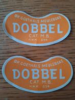 2 oude bieretiketten brouwerij Goethals Meulebeke Dobbel, Verzamelen, Ophalen of Verzenden