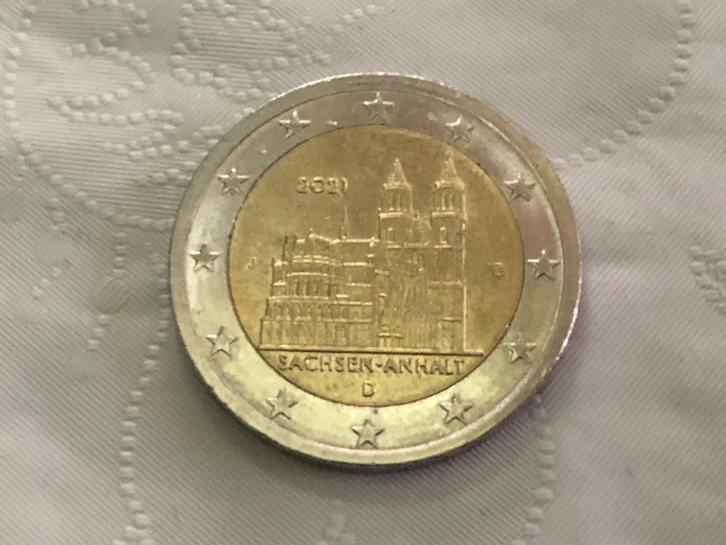 Gebruikte Duitse J herdenkingsmunt van 2 euro 2021., Postzegels en Munten, Munten | Europa | Euromunten, Losse munt, 2 euro, Duitsland