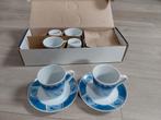 Setje van espresso kopjes en bordjes, Huis en Inrichting, Keuken | Servies, Ophalen, Zo goed als nieuw, Porselein, Kop(pen) en/of Schotel(s)